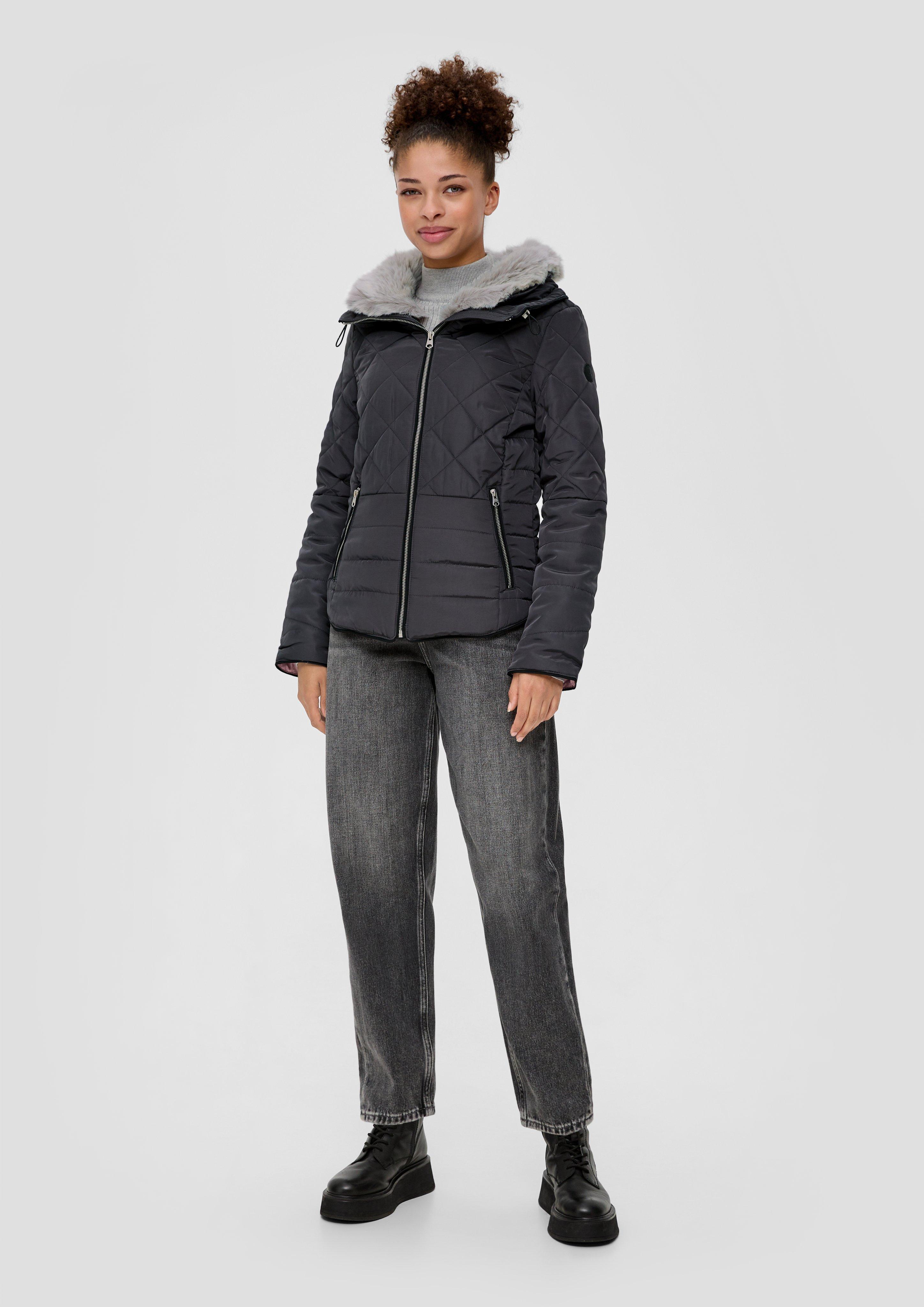 Steppjacke mit abnehmbarem Fellkragen  2115525-9858