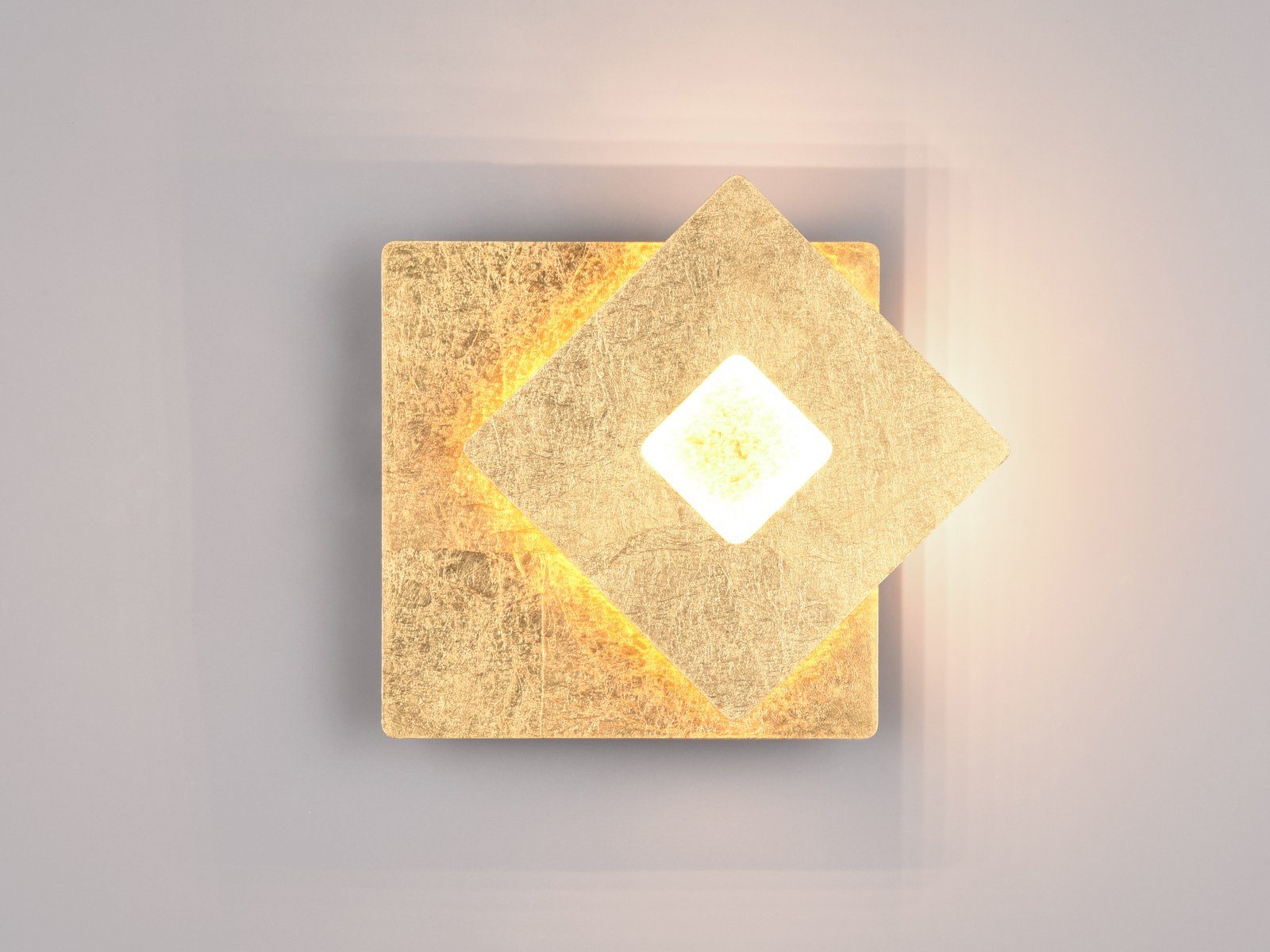 meineWunschleuchte LED Wandleuchte, LED fest integriert, warmweiß, 2er SET ausgefallene indirekte Designer Wand-beleuchtung innen H: 18cm