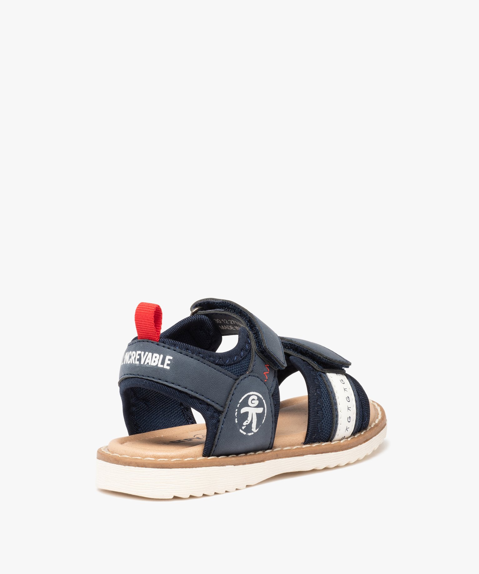 Sandales Garçon à brides scratch – Gepy marine | GEMO