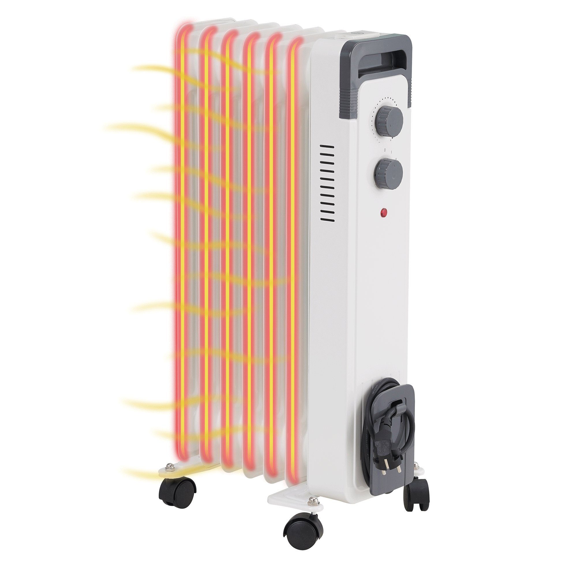 Stahlmann Heizgerät STAHLMANN Radiator Elektroheizung ZR17, 1500 W, Heizung Elektrisch mit Thermostat und 3 Heizstufen, Heizgerät