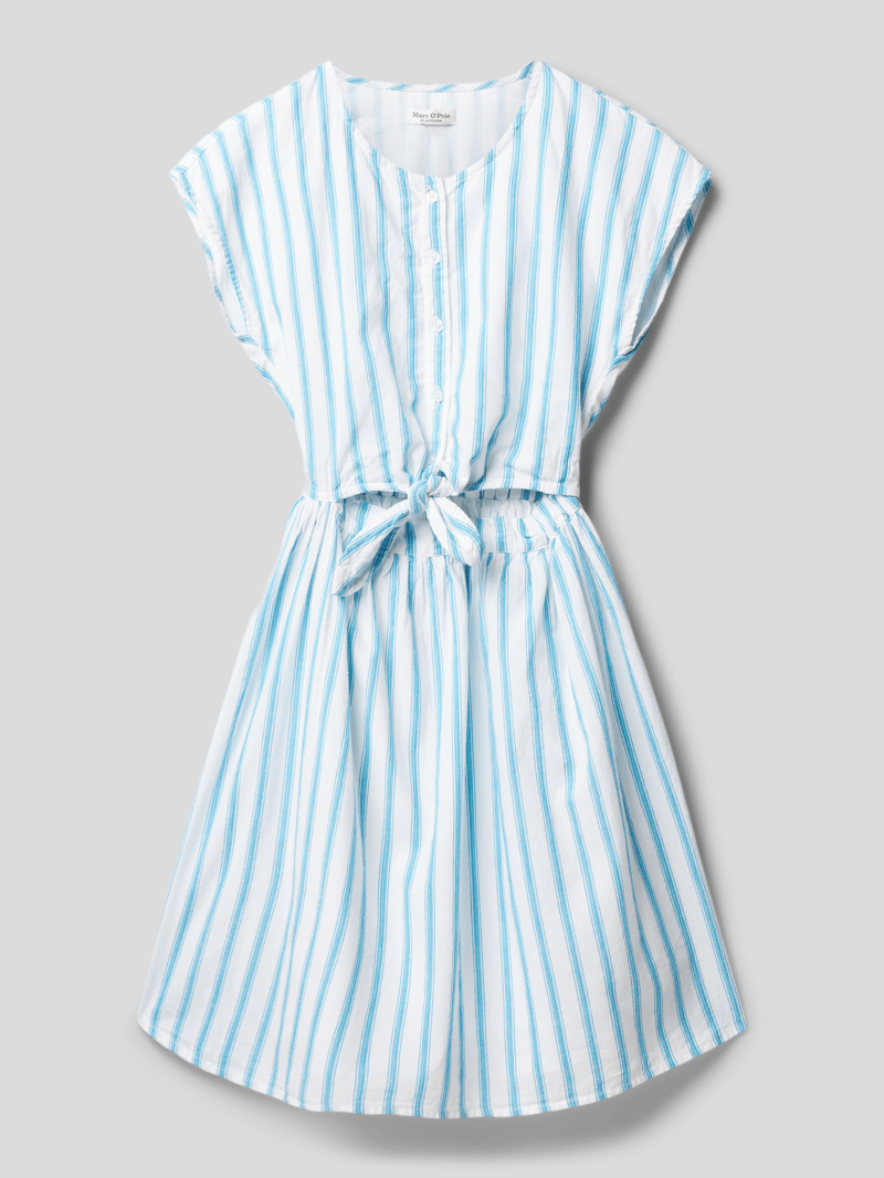 Kleid mit Streifenmuster in blau