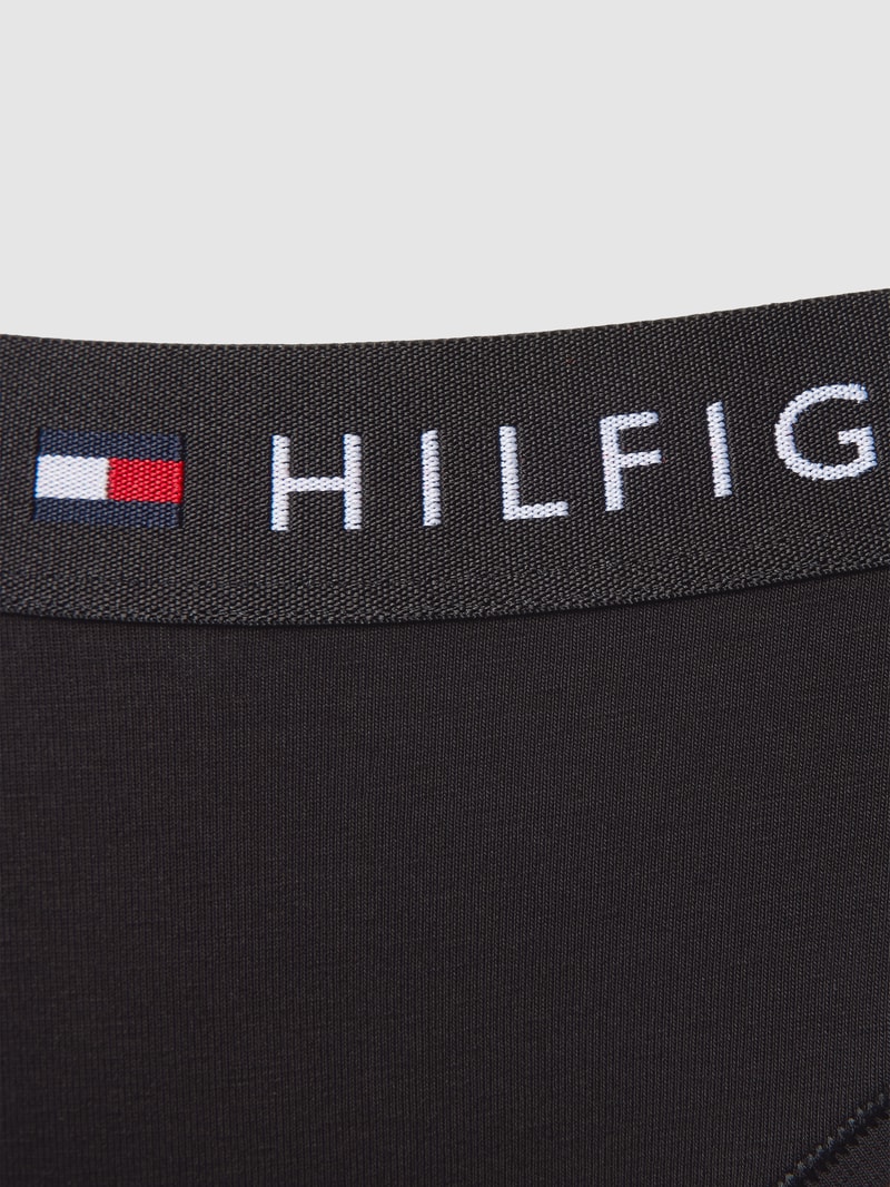 Slip mit elastischem Logo-Bund in schwarz