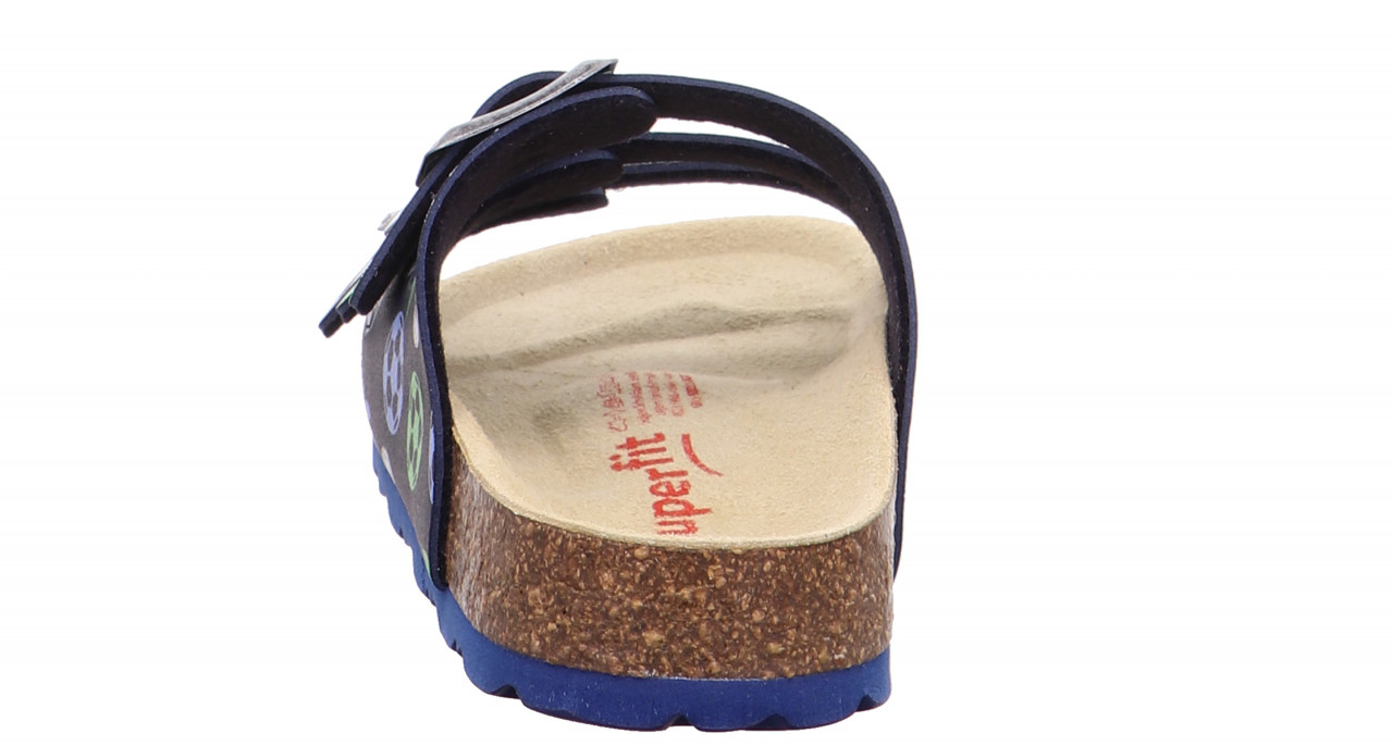 FUSSBETTPANTOFFEL - Blau/GrünPantoffel mit Schnalle