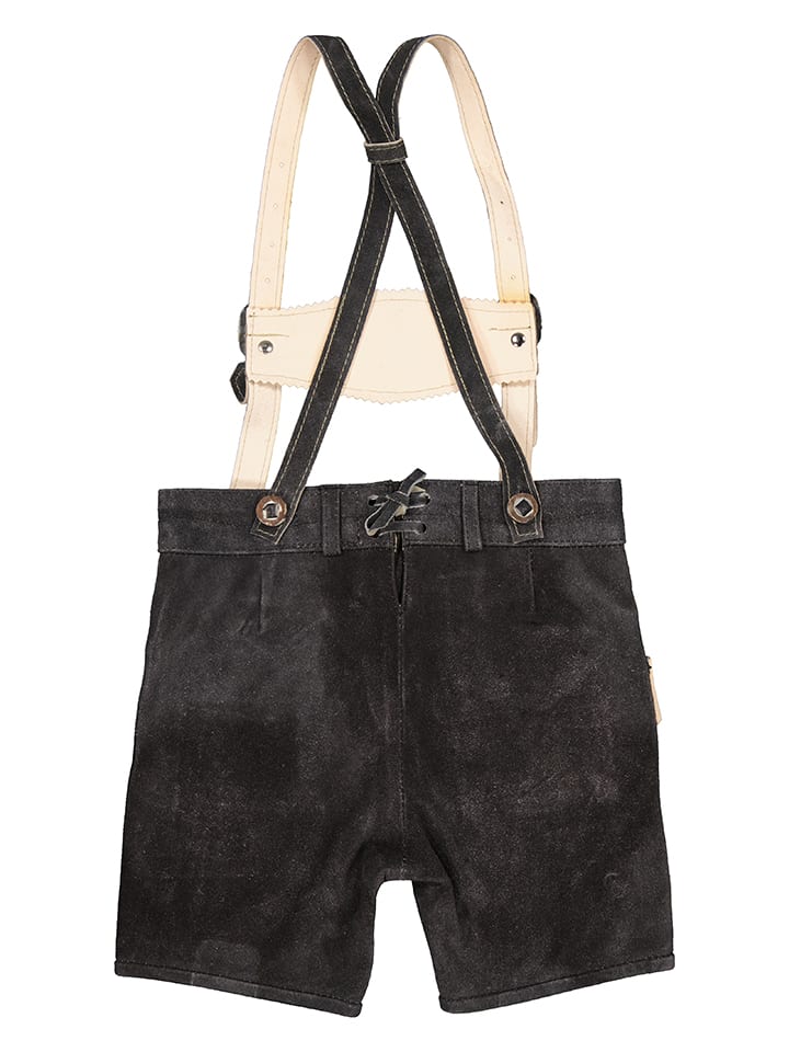 Isartrachten Lederhose in Schwarz günstig kaufen