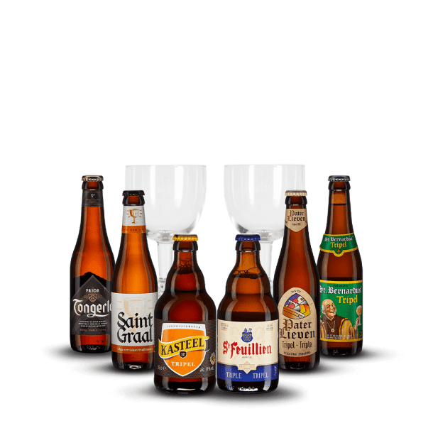 Pack 6 Bières Triple + 2 Verres