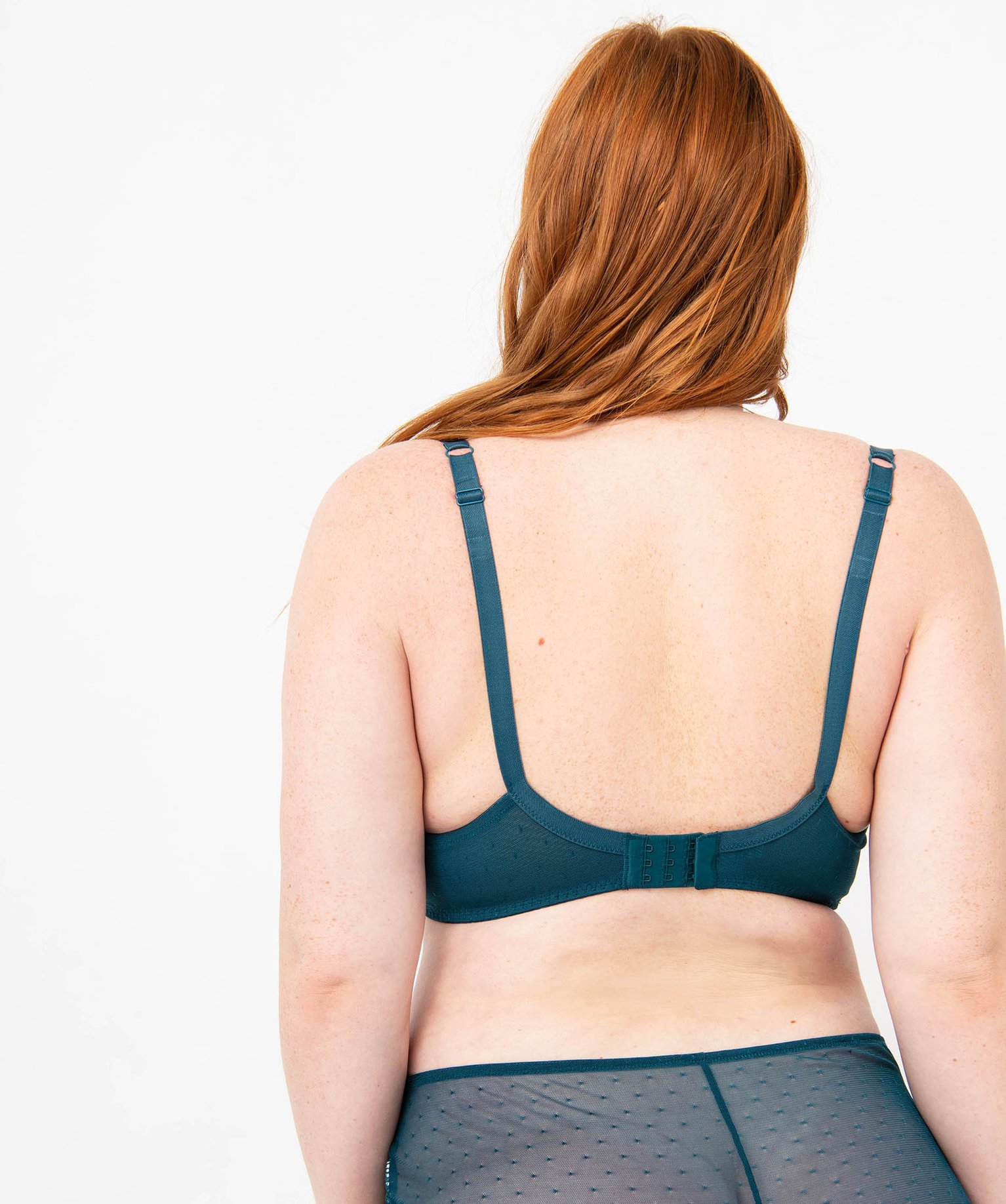 Soutien-gorge grande taille à armatures et coques fines bleu | GEMO