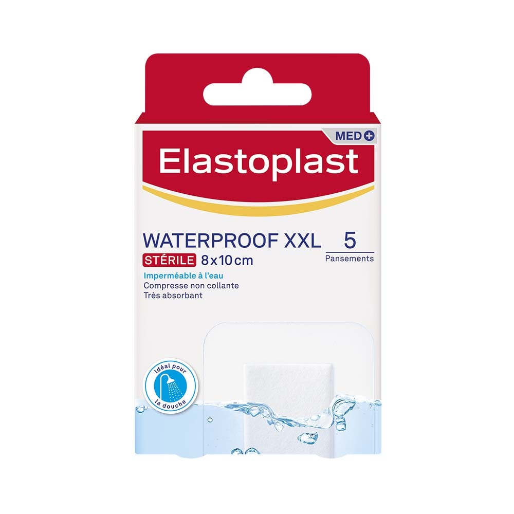 elastoplast Elastoplast Pansements Waterproof Antibactérien XXL 5 pansements 10 x 8cm Pansements