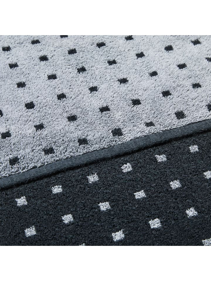 Erwin Müller Frottier, Jacquard Handtuch 4er-Pack Sigmaringen in dunkelgrau günstig kaufen 50 x 100 cm