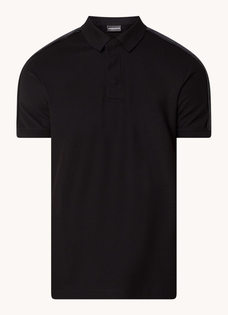 Tricou polo Emporio Armani, cu croială normală, din piqué de bumbac