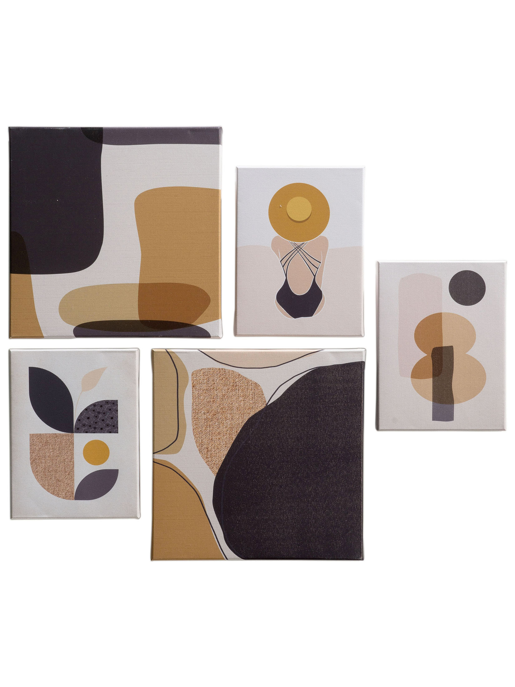 Blumenideen Druck, Schwarz/Braun