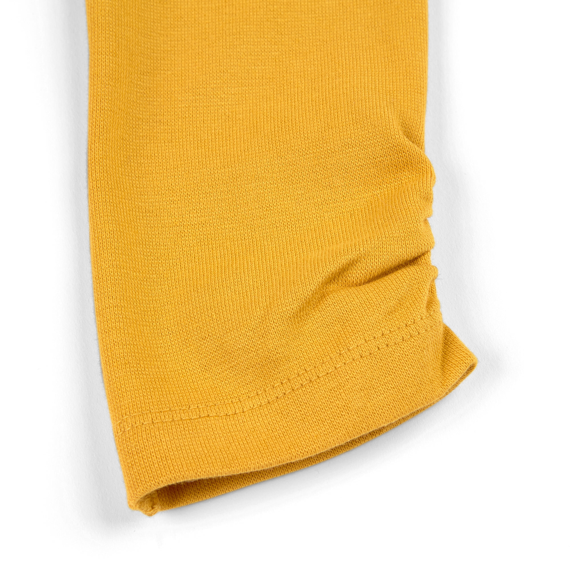 Gelbe Kinder Leggings, seitlich gerafft