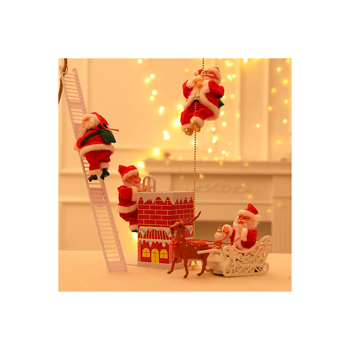 Spielzeug Weihnachten elektrisches Kletterperlenspielzeug Elektrisches Musik-Kinderspielzeug des Weihnachtsmanns