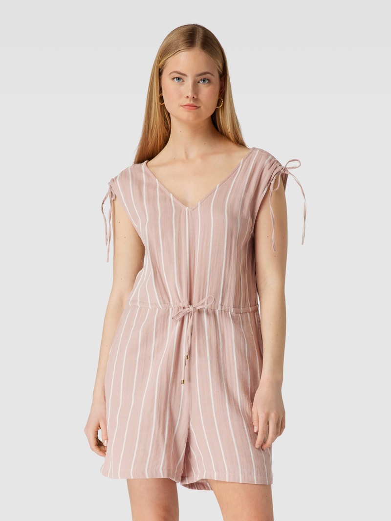 Playsuit aus Baumwolle mit Allover-Muster Modell 'NORA' in altrosa