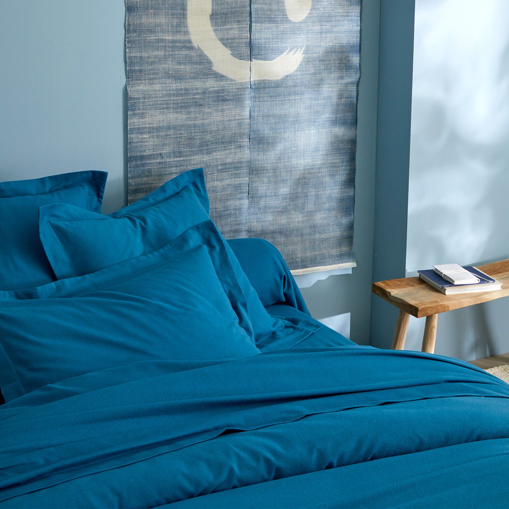 Linge de lit uni flanelle