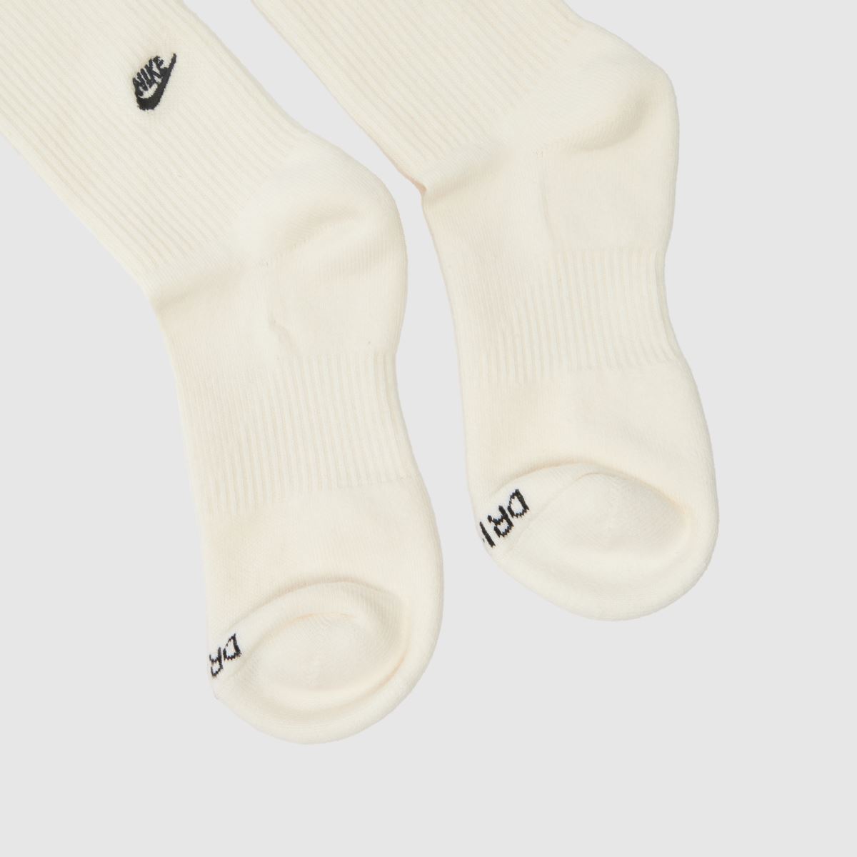 Nike – Off-white – Vardagsstrumpor med rund hals, 2-pack