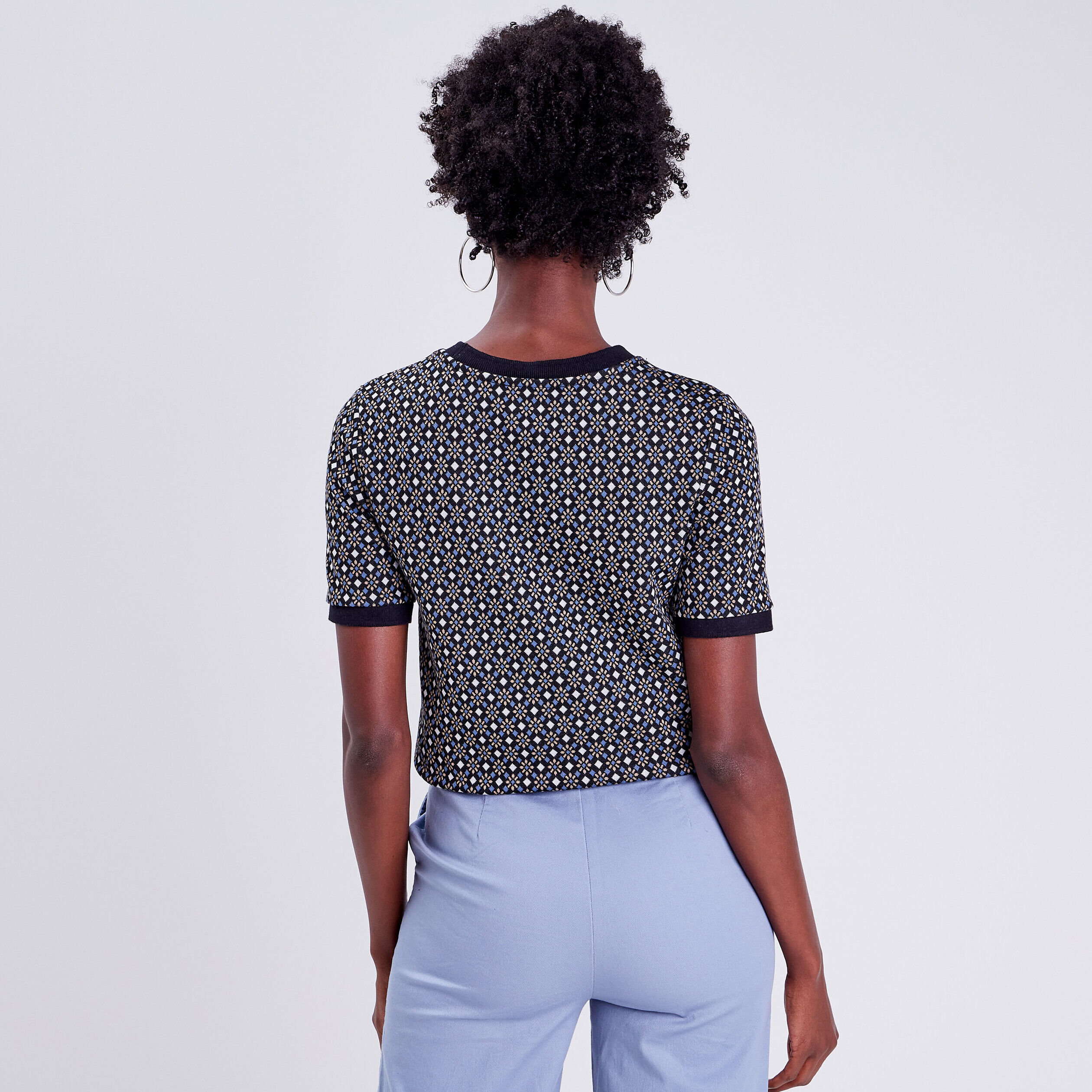 Sweat manches courtes bleu marine femme | Cache Cache