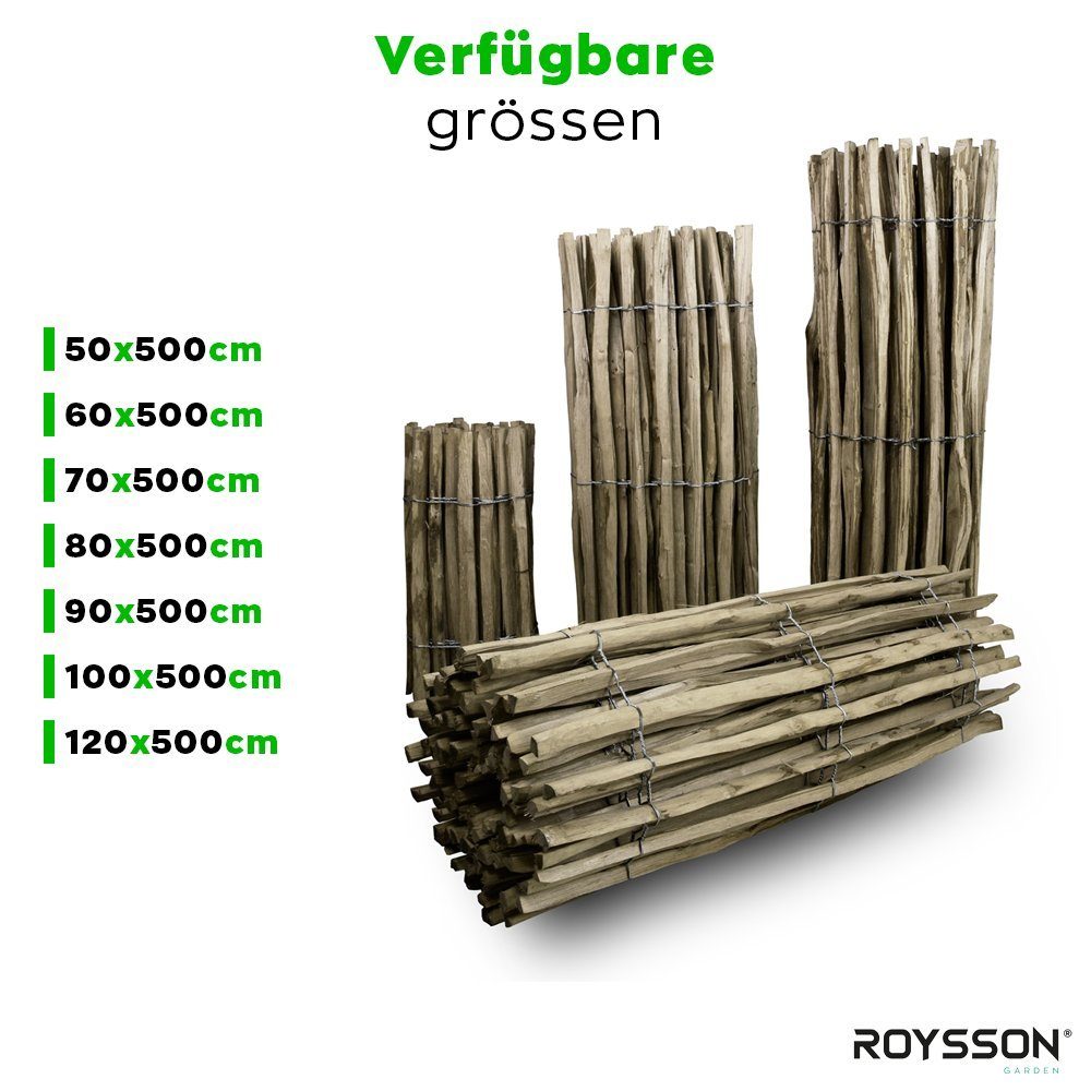 Roysson Garden Staketenzaun Staketenzaun imprägniert Höhe 90 cm 3-4 Abstand