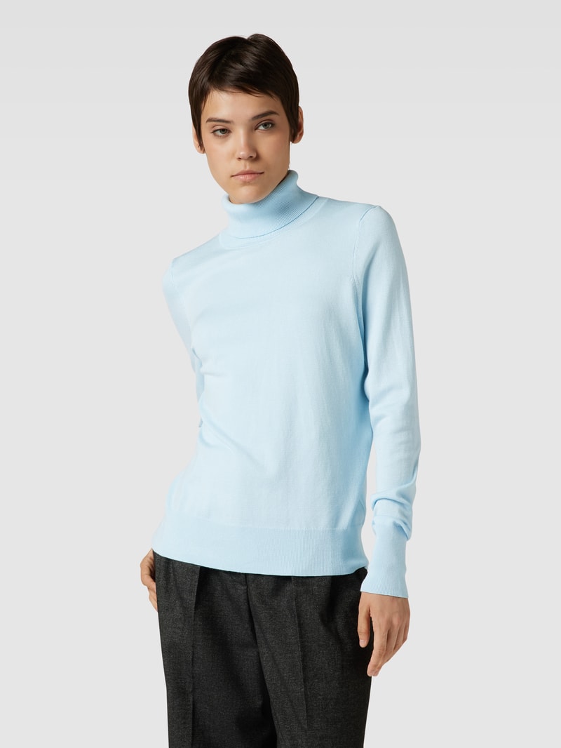 Longsleeve mit Rollkragen in hellblau