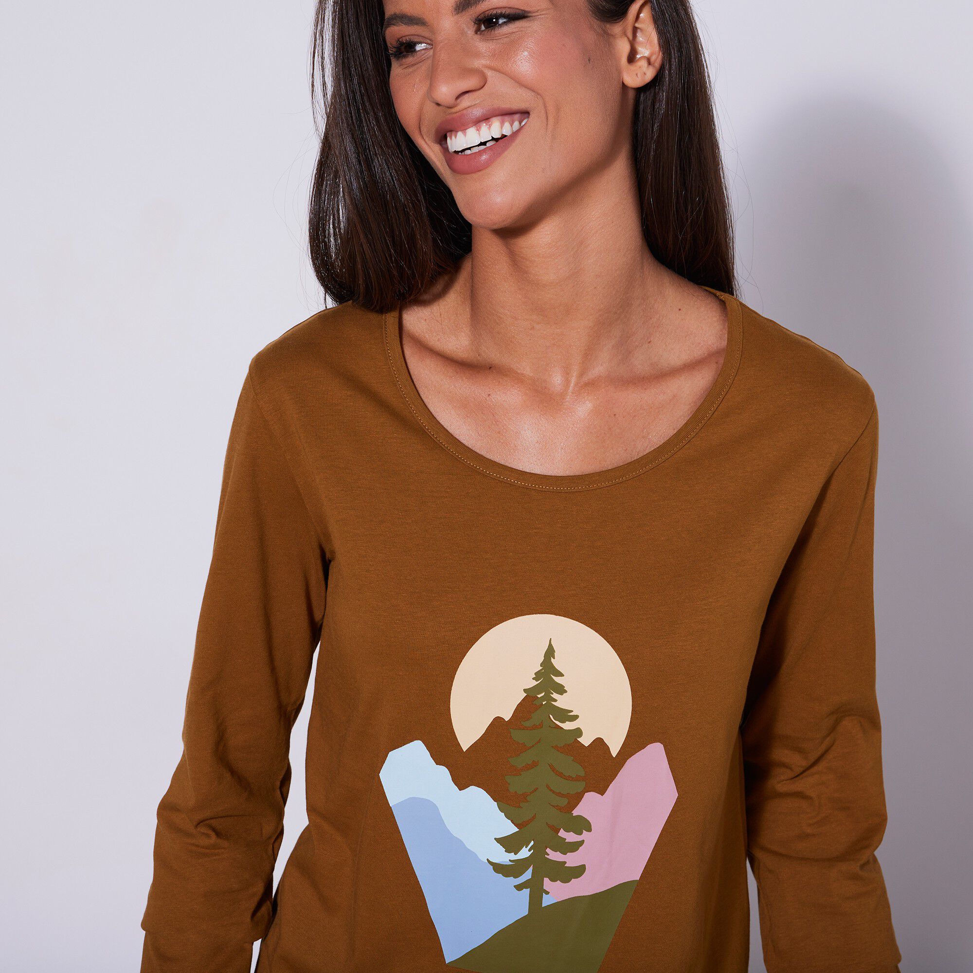 Pyjama manches longues coton imprimé « sapin »