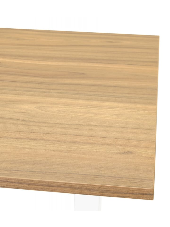 KADIMA DESIGN Höhenverstellbarer Schreibtisch aus Holz mit Metallgestell in Beige-Weiß günstig kaufen