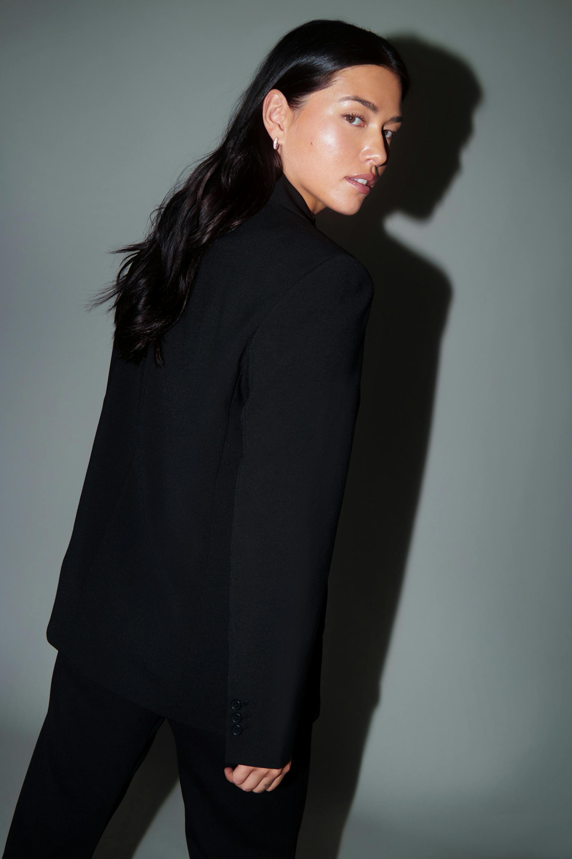 Straight regular blazer