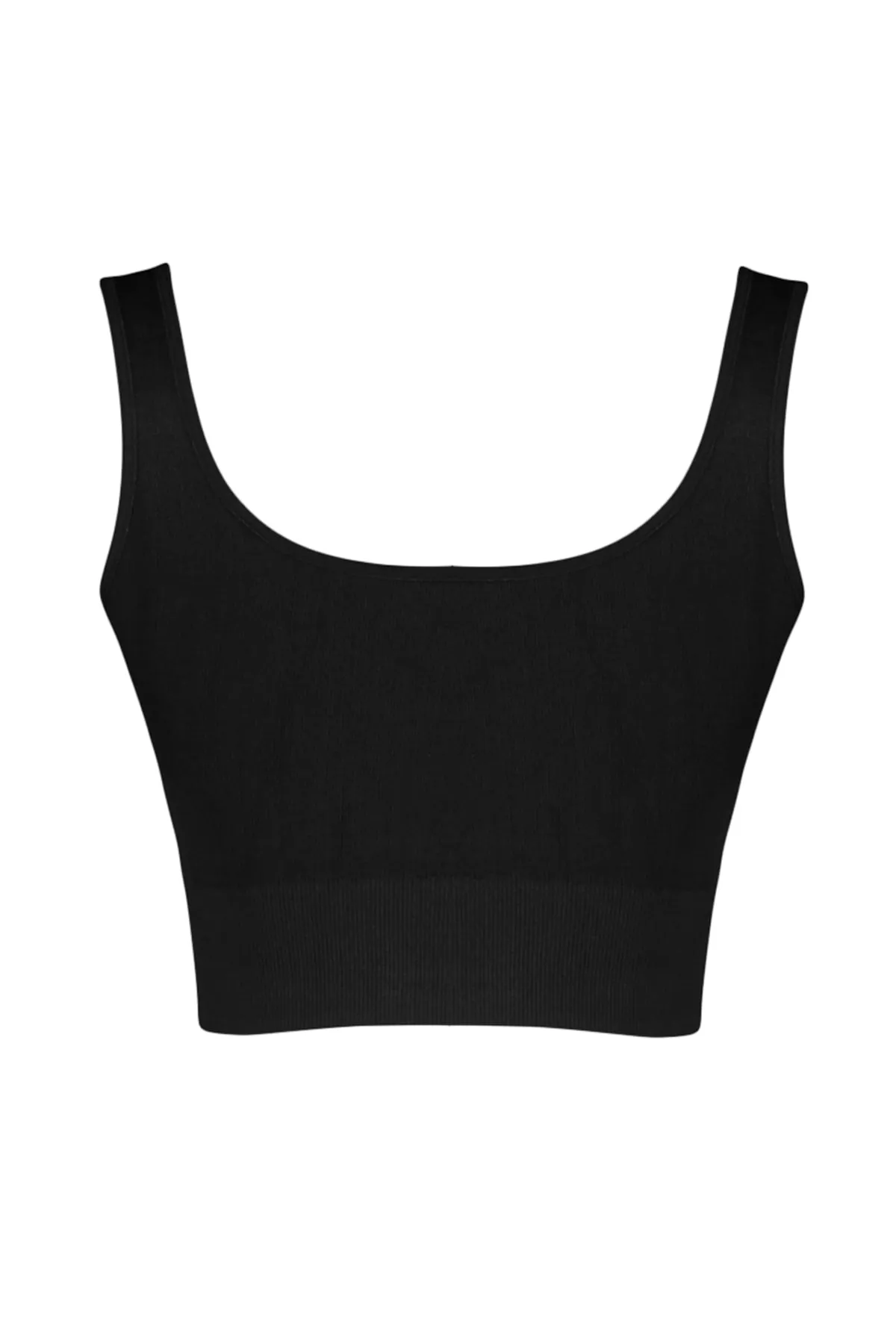 Trendyol Collection  Schwarzer nahtloser/nahtlos unterstützter/formender gestrickter Sport-BH TWOAW23SS00019