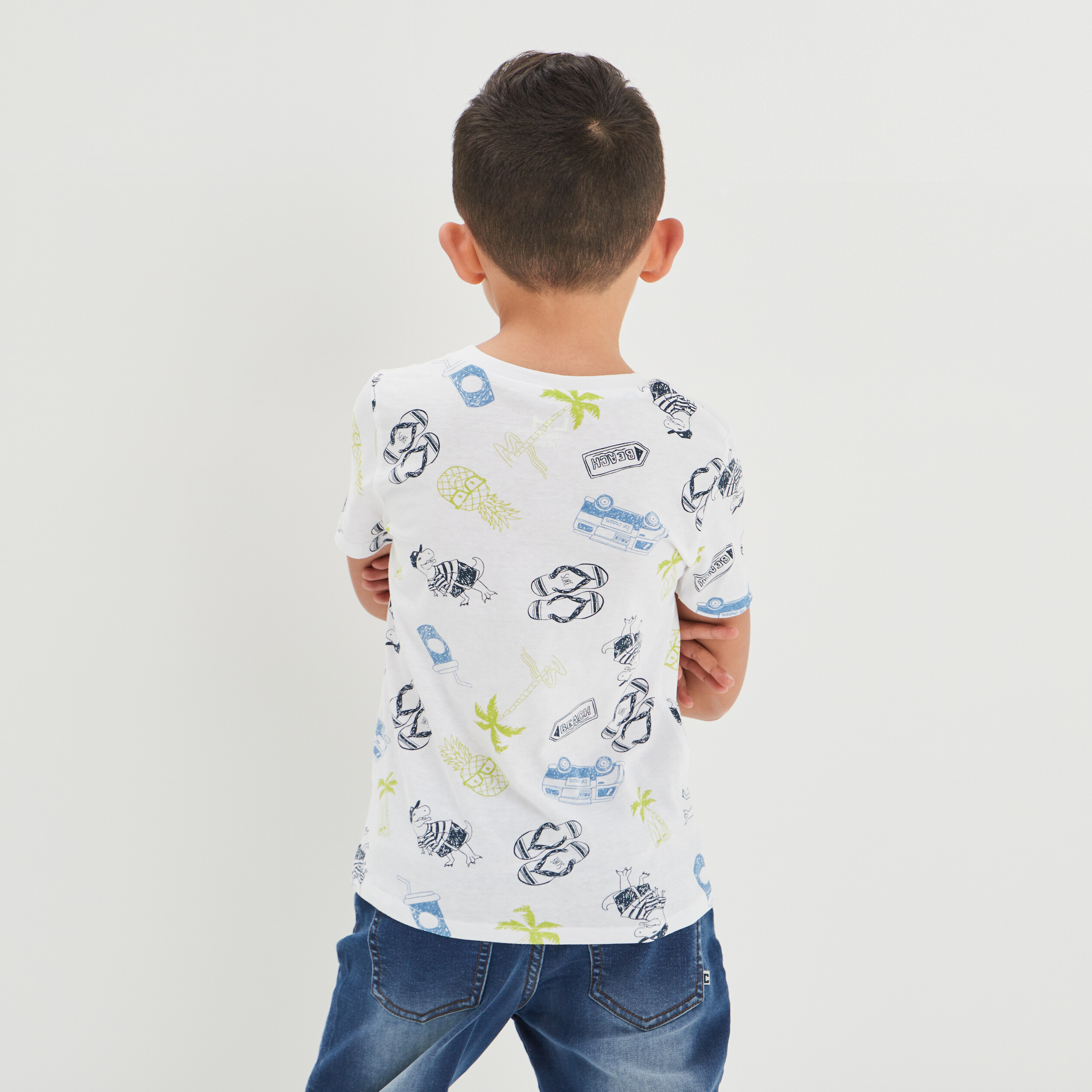 T-shirt manches courtes blanc garçon | La Halle