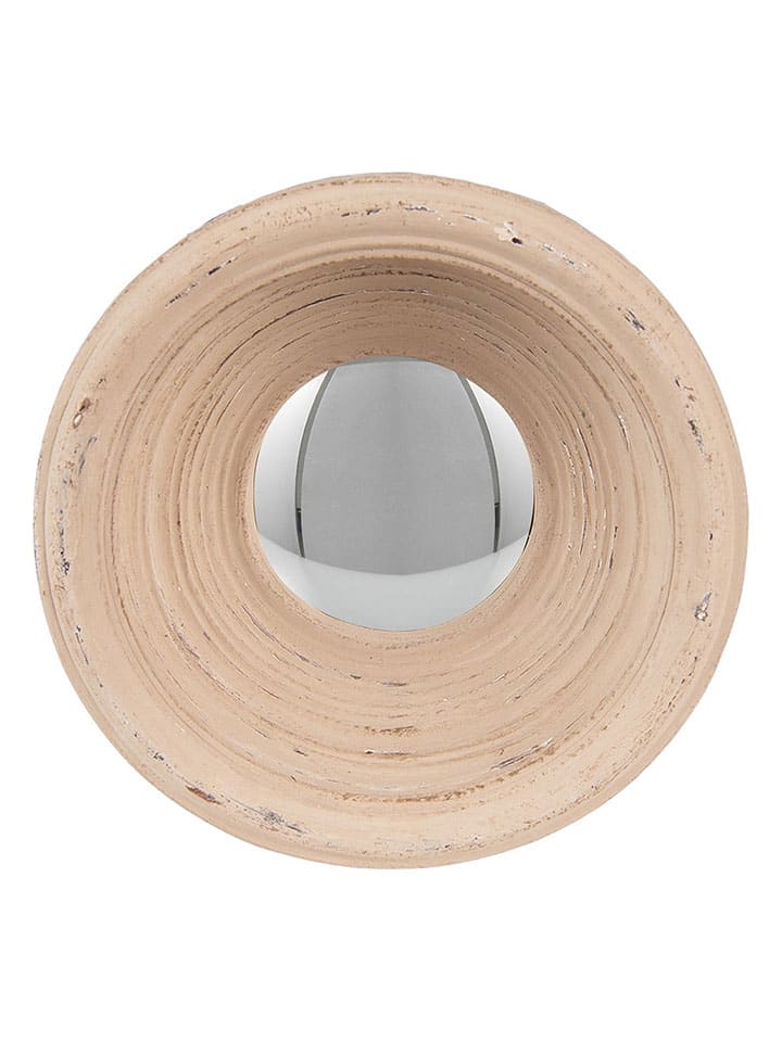 Clayre & Eef Spiegel in Beige - (T)7 x Ø 19 cm günstig kaufen onesize