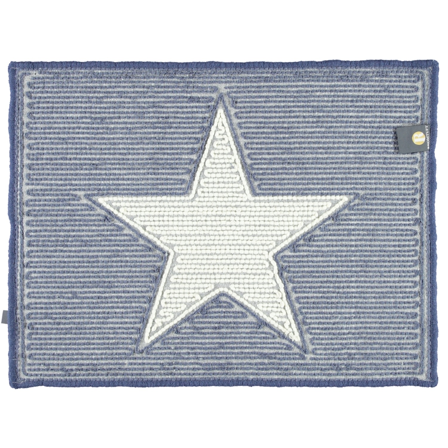 Rhomtuft Badteppiche STAR kobalt-weiss - 756