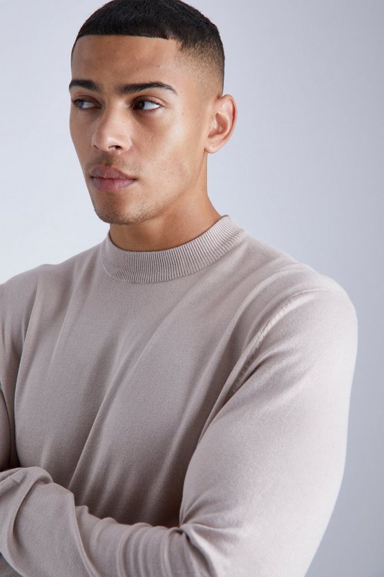 Gerippter Muscle-Fit Pullover
