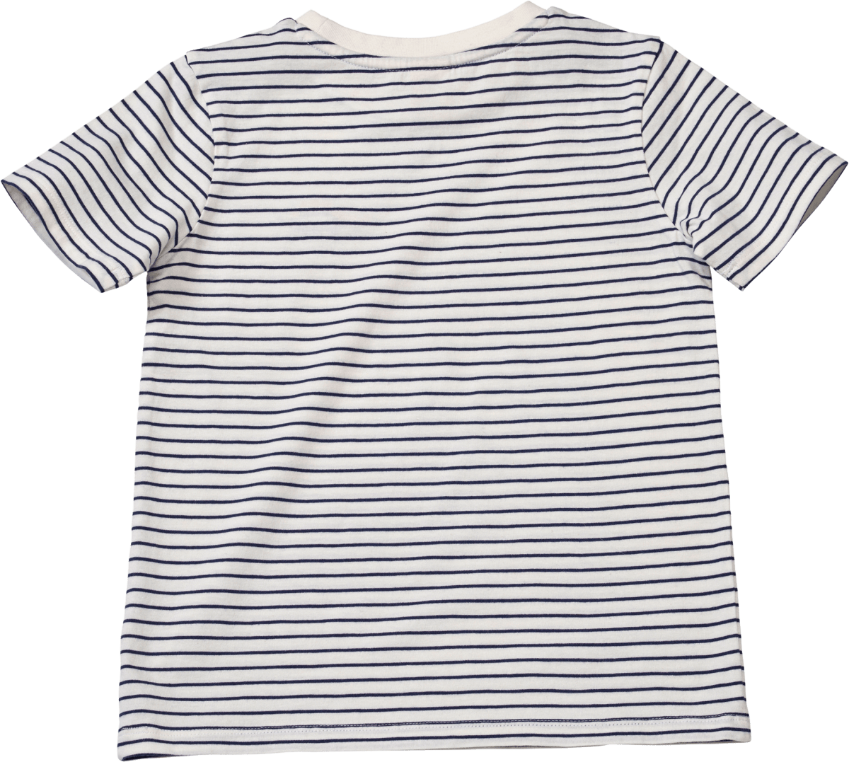 T-Shirt mit Ringeln & Dino-Motiv, weiß & blau, Gr. 116, 1 St