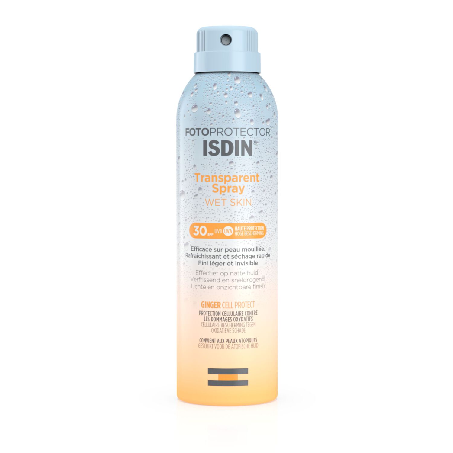 Isdin Transparent Spray Wet Skin Crème solaire corps SPF30 250ml