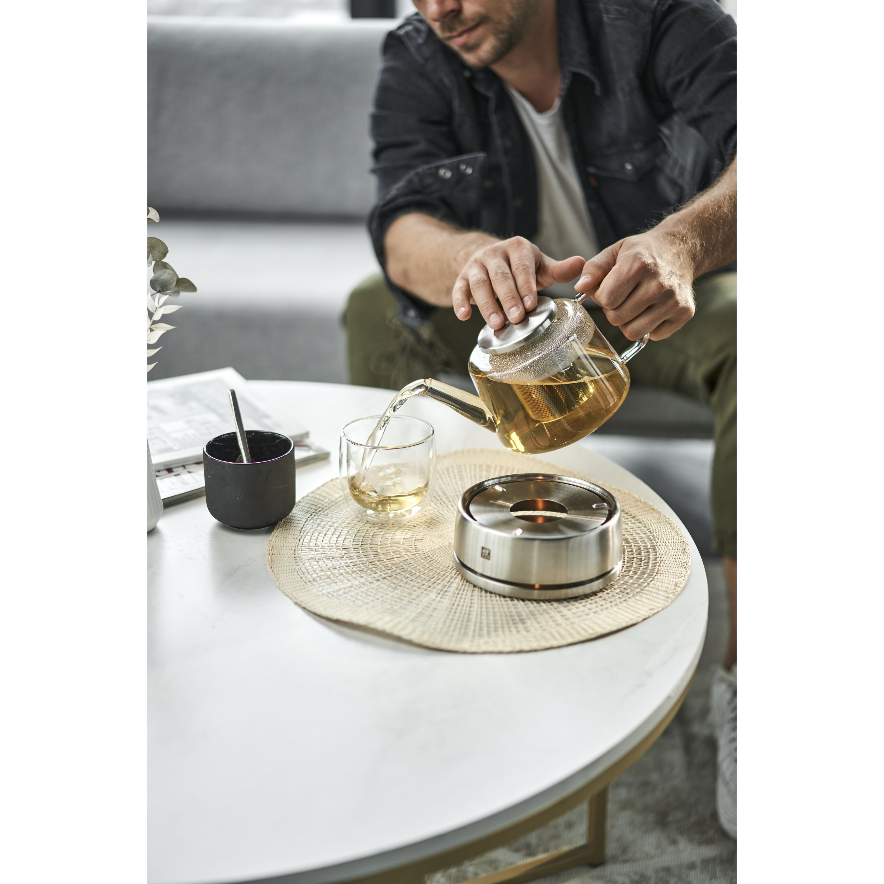 Teekanne mit Stövchen 800 ml