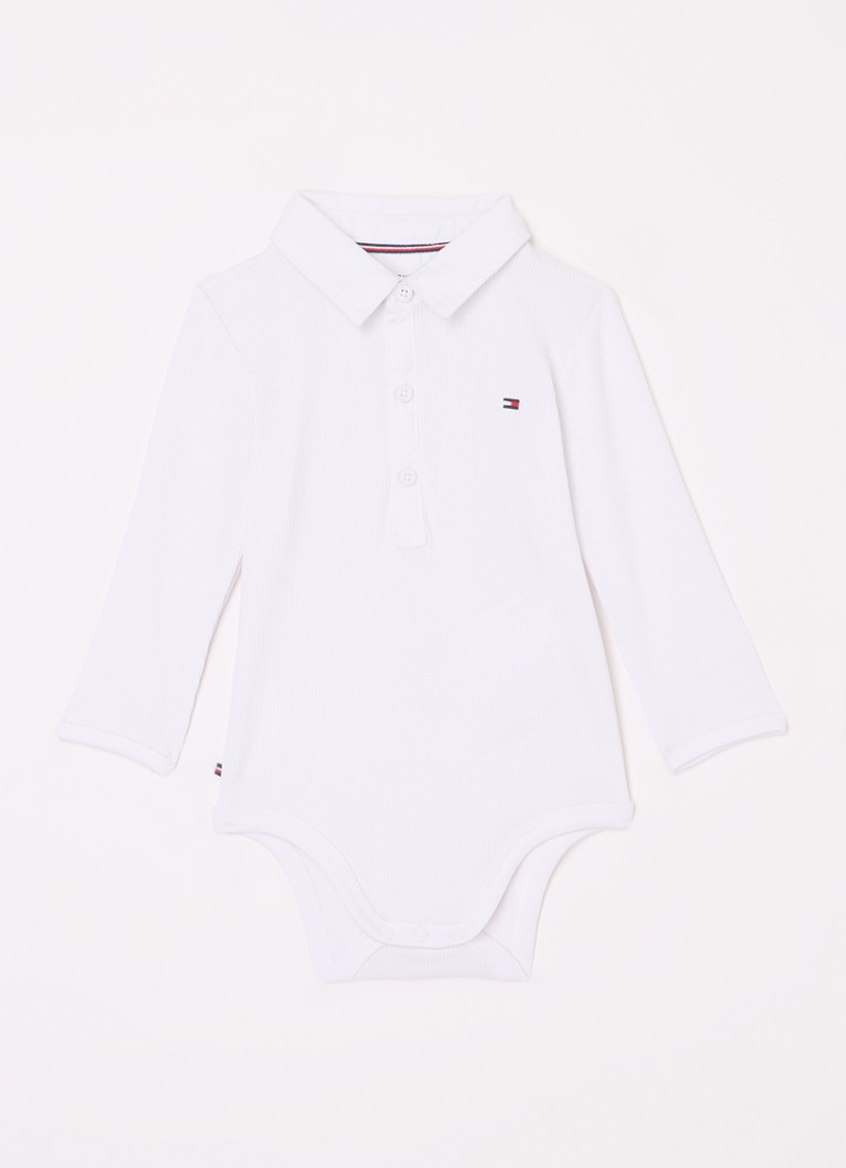 Salopetă Tommy Hilfiger cu logo și nervuri