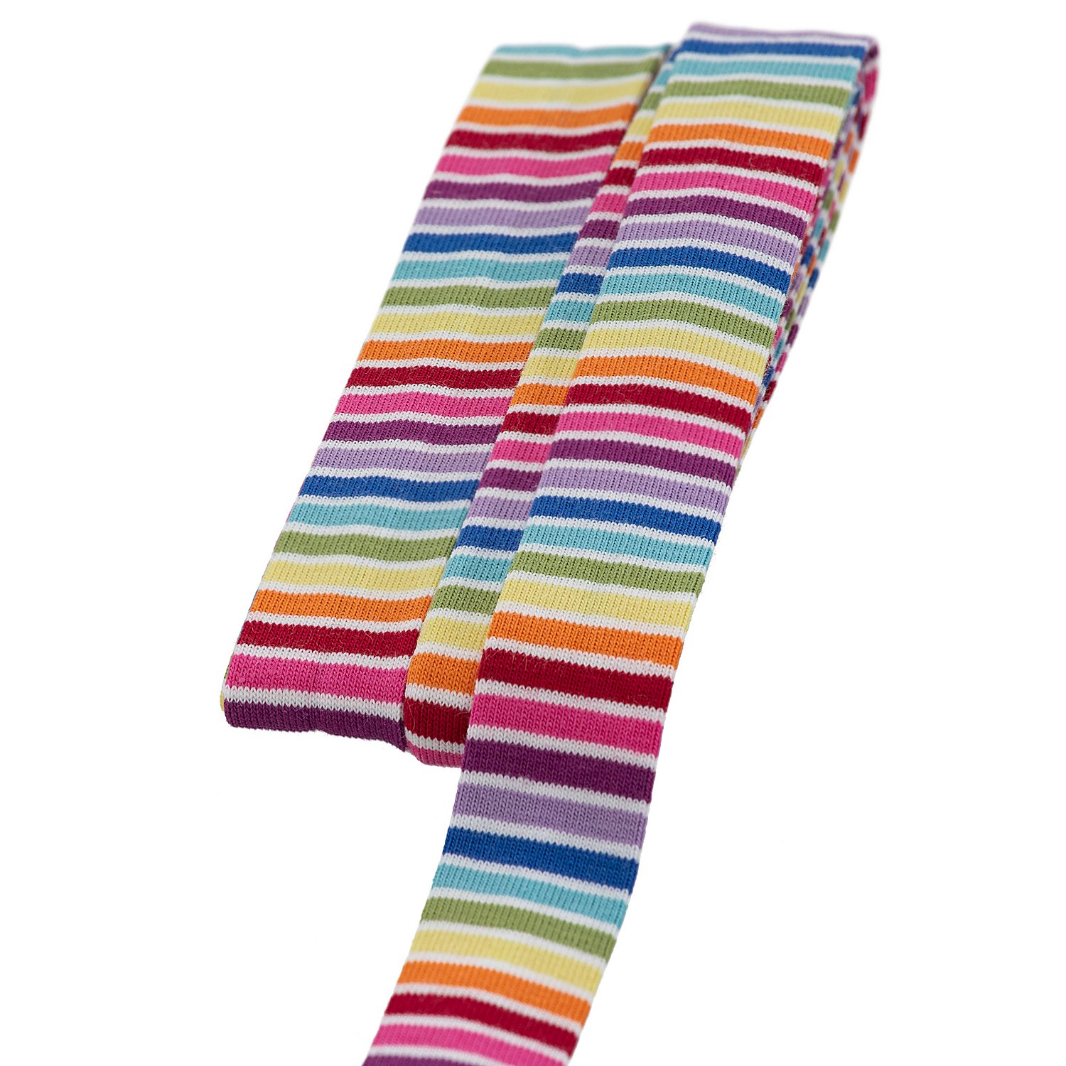 buttinette Jersey-Einfassband, bunt/weiß, Breite: 2 cm, Länge: 3 m