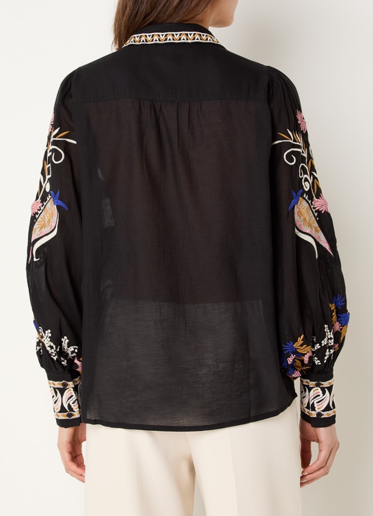 Summum Semi-transparent blouse with embroidery
