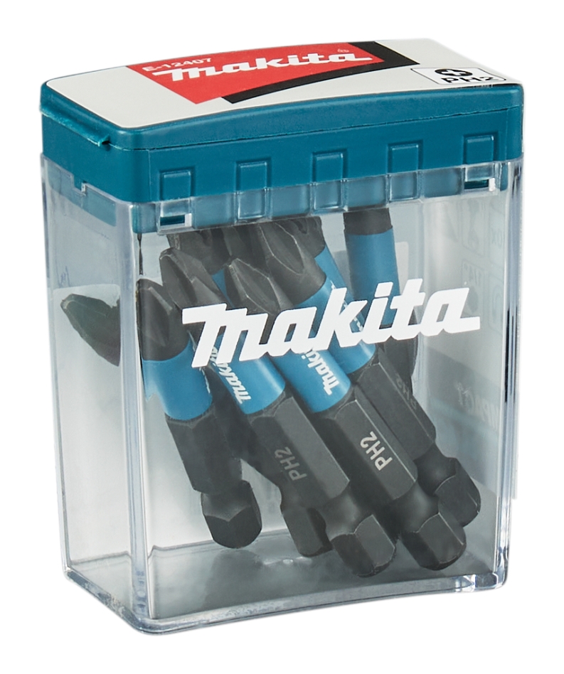 Makita Accessories E-12407 Bit de șurubelniță cu impact negru PH2 x 50 mm, 10 bucăți