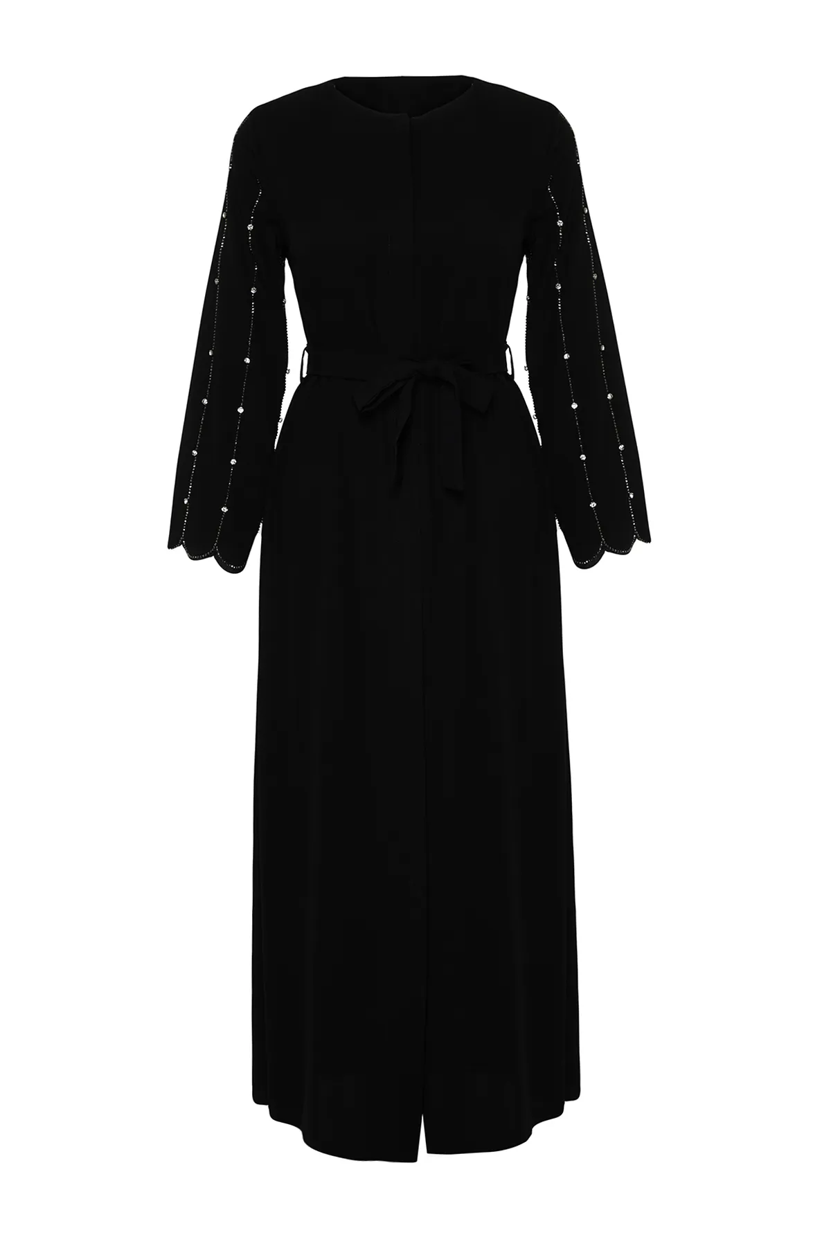 Trendyol Modest  Schwarzes Stein-Accessoire, gewebte Kappe & Ferace & Abaya TCTSS24KF00019