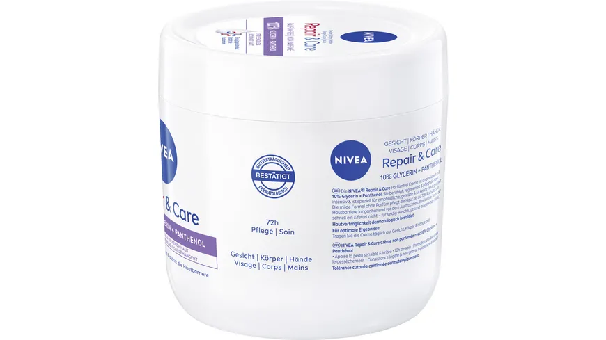 NIVEA Körpercreme Repair & Care parfümfrei 400 ml