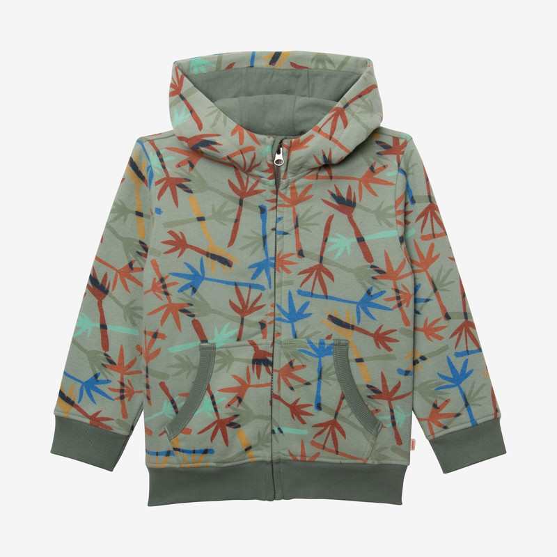 Cardigan garçon camo palmes vert Catimini