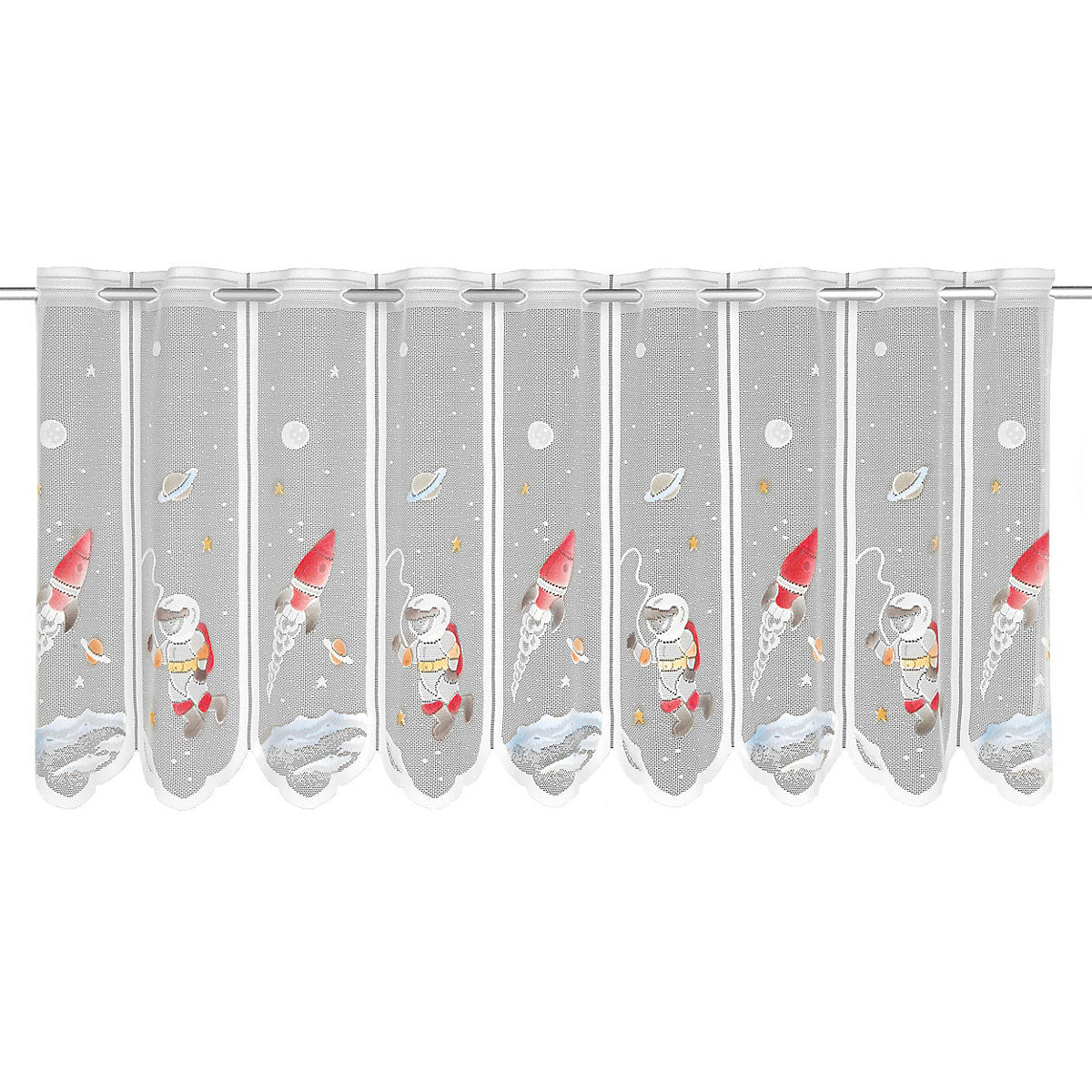 Scheibengardine Lamelle Astronaut, bunt, 50 x 137 cm
