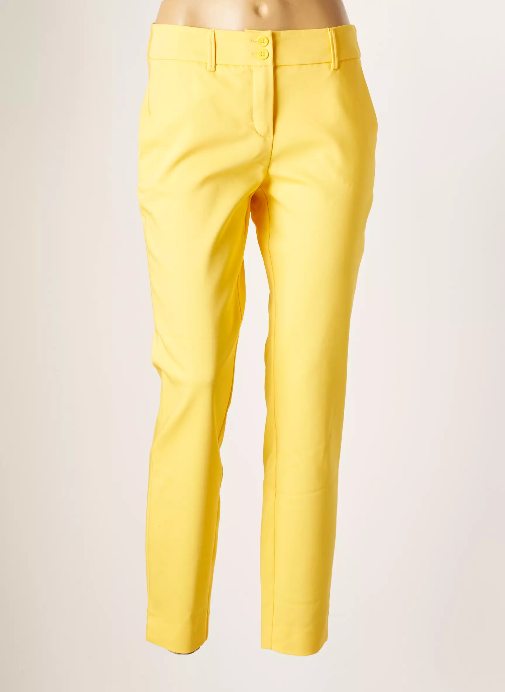 Brandtex Pantalons Chino Femme couleur jaune