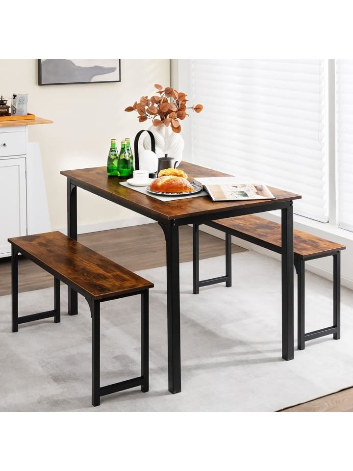 COSTWAY Essgruppe 3er-Set in Braun günstig kaufen onesize