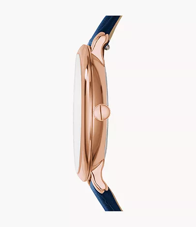 Fossil Damenuhr Jacqueline Leder Blau