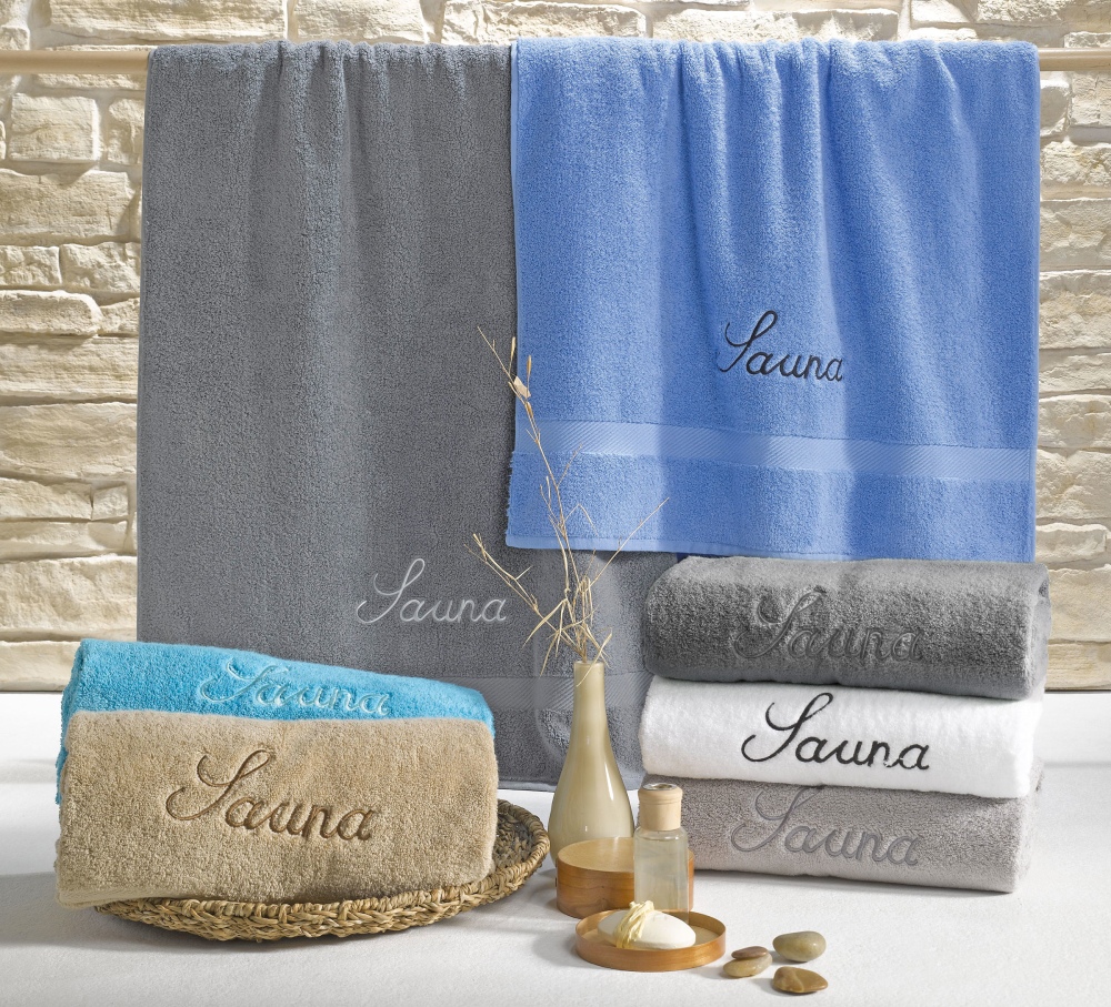 Saunatuch Microcotton blau