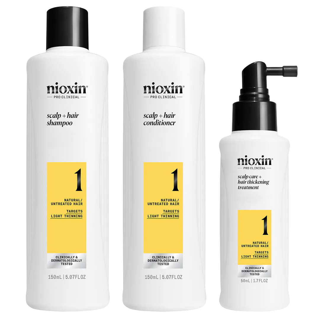 Nioxin System 1, Κιτ Καθαρισμού για Φυσικά, Ελαφρώς Αδύναμα Μαλλιά