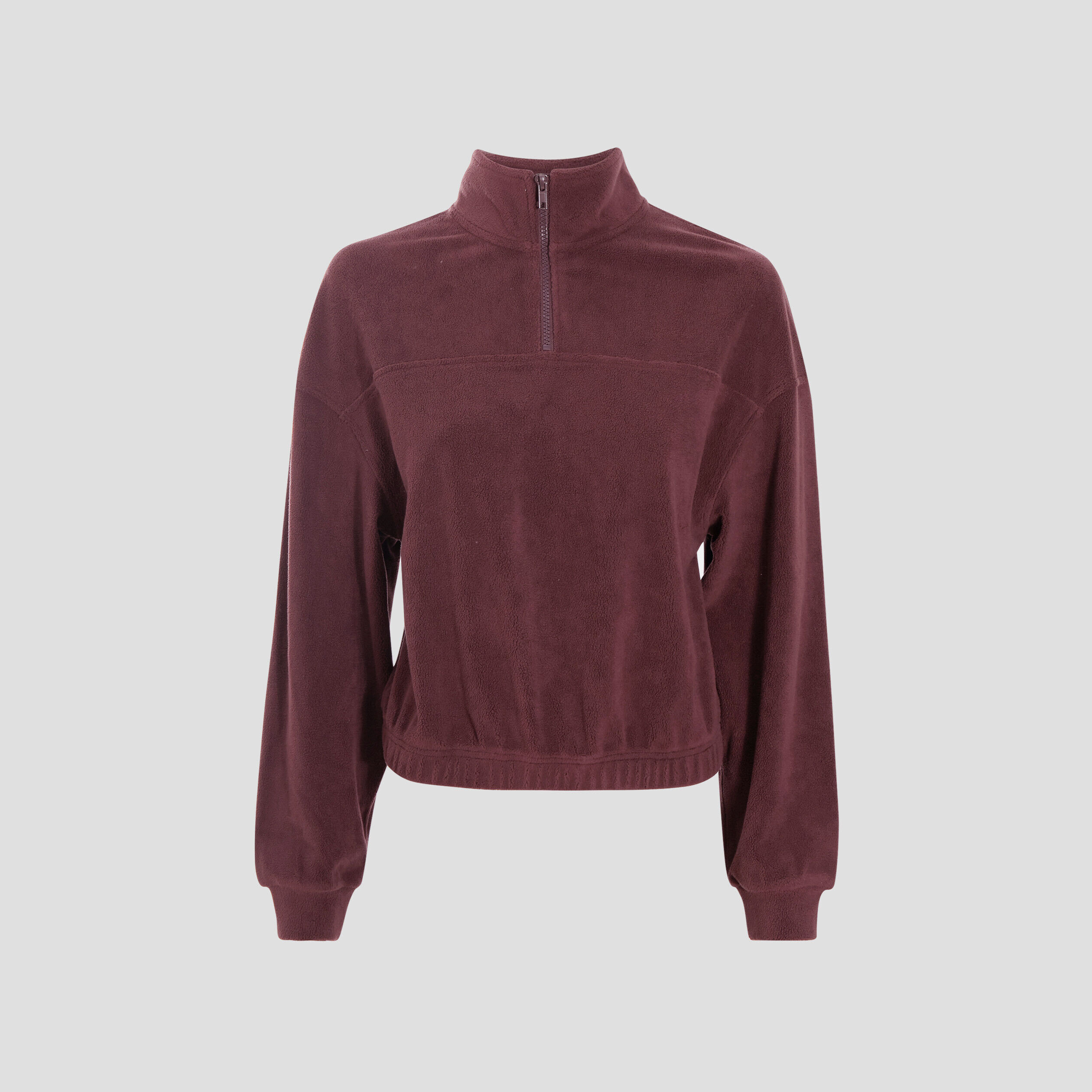Sweat polaire col montant bordeaux femme | Cache Cache