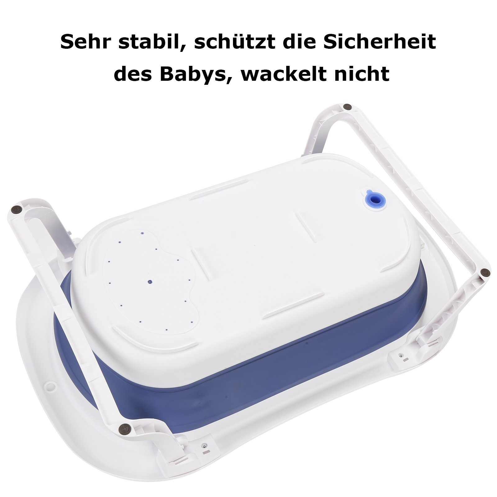 TolleTour Babybadewanne Baby Badewanne mit Standfüßen Faltbare Wanne Babywanne Reisebadewanne