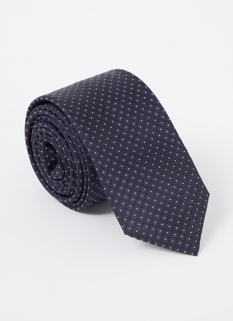 Gravata de seda HUGO BOSS com estampa de bolinhas