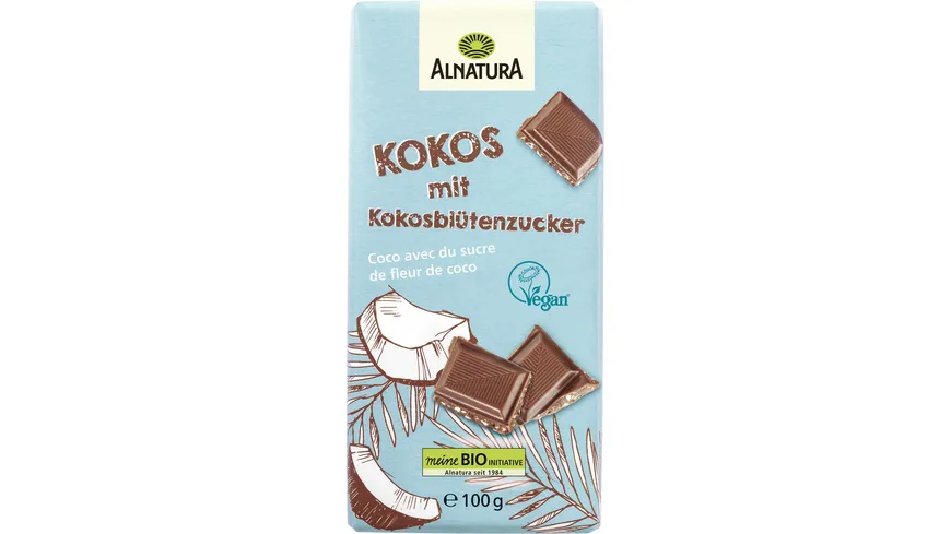 Alnatura Bio Kokos-Schokolade mit Kokosblütenzucker 100 g